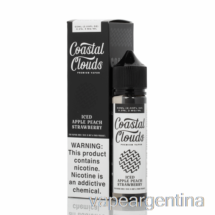 Manzana Helada, Melocotón, Fresa - Costeras Nubes Co. - 60ml 3mg Vape Descartable